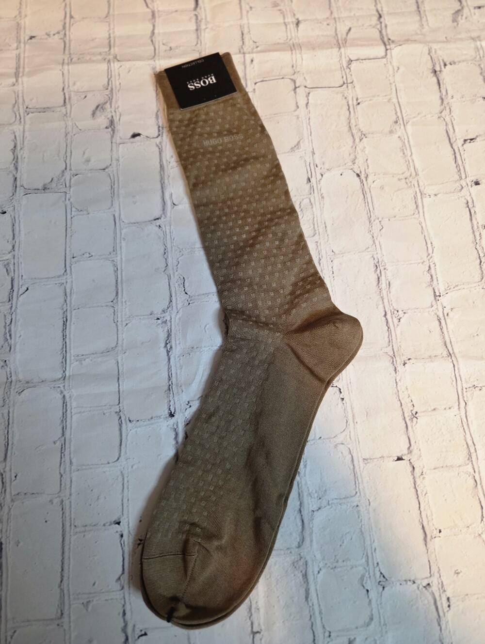 Hugo Boss Collection Men's Dress Socks Khaki Beige New
